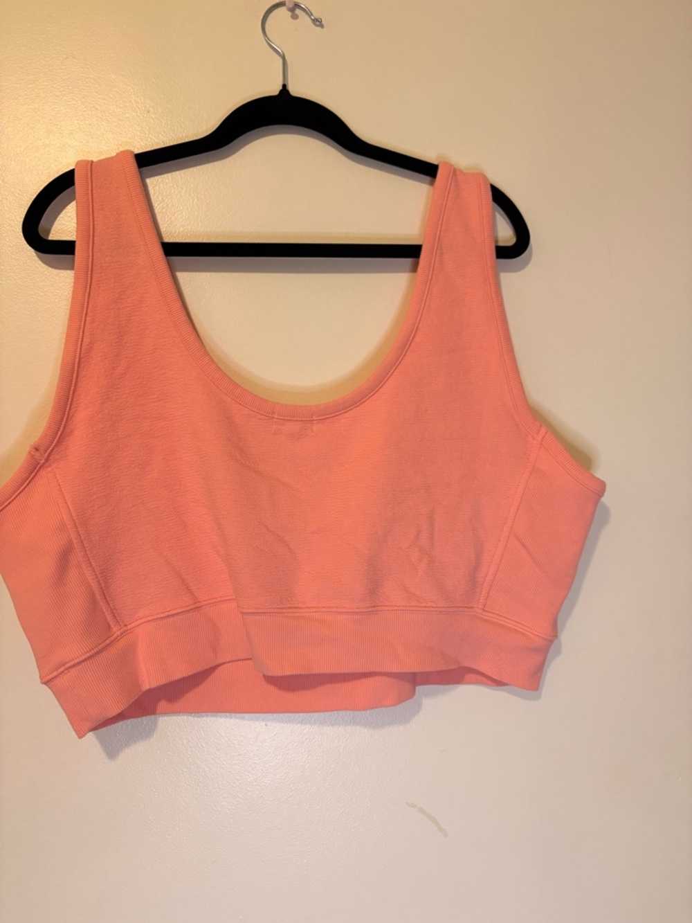 Aerie Restart Cropped Fleece Tank Top Coral Pink XXL Button Front Lounge - Picture 3 of 3